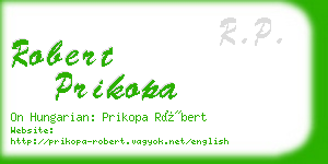robert prikopa business card
